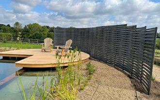 Woven steel fencing for screening